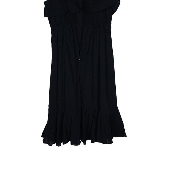 J. Crew Womens Dress 0 Black Midi Swiss Dot Ruffle Sleeveless A Line Flowy NWT - Picture 12 of 14